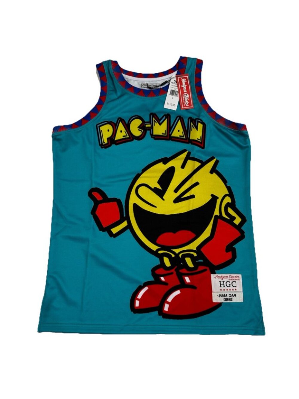 Pac-Man Jersey Headgear Classics Blue 1980 Retro Arcade Game Large 28.5x22 - Picture 2 of 8